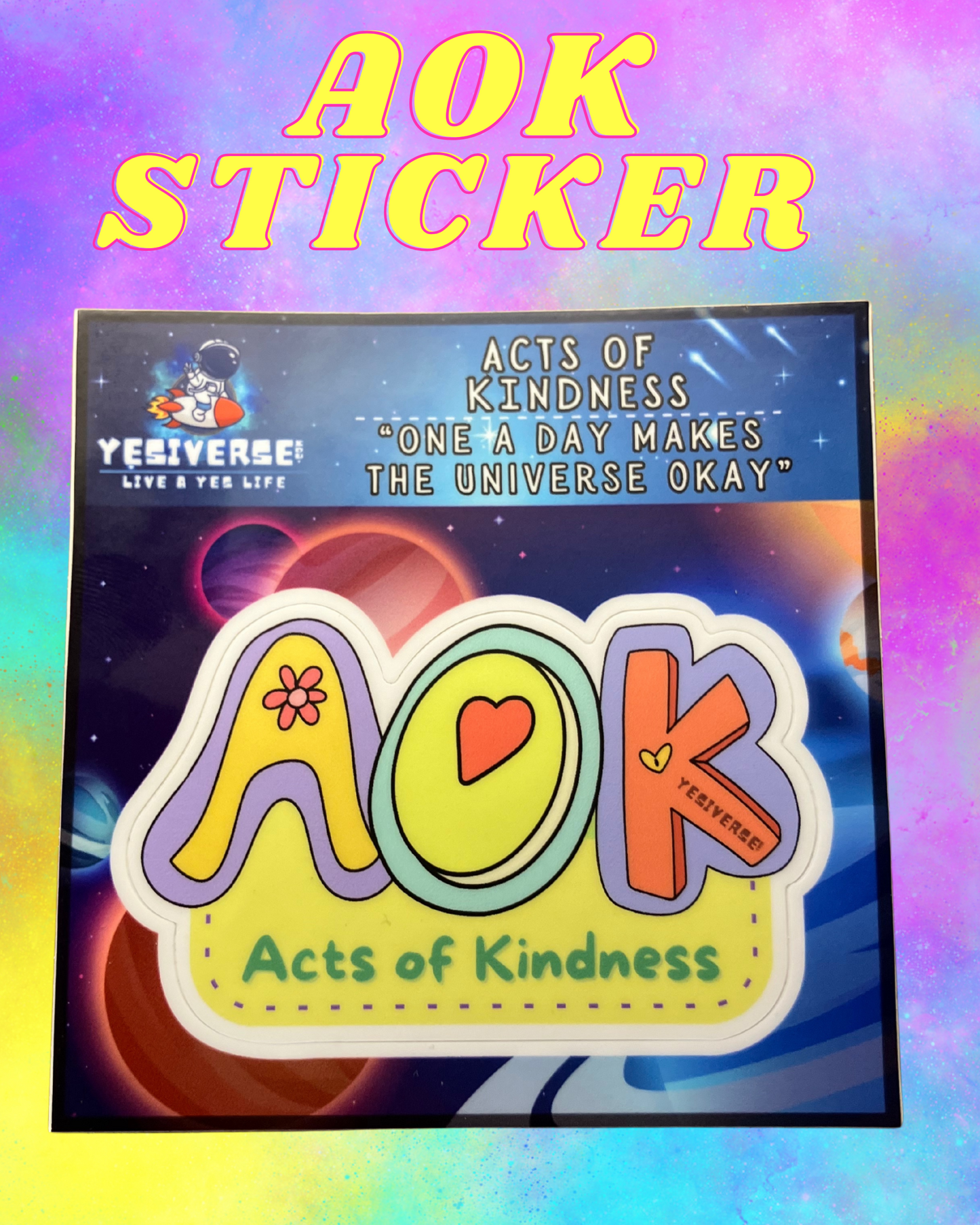 Colorful “AOK” Sticker