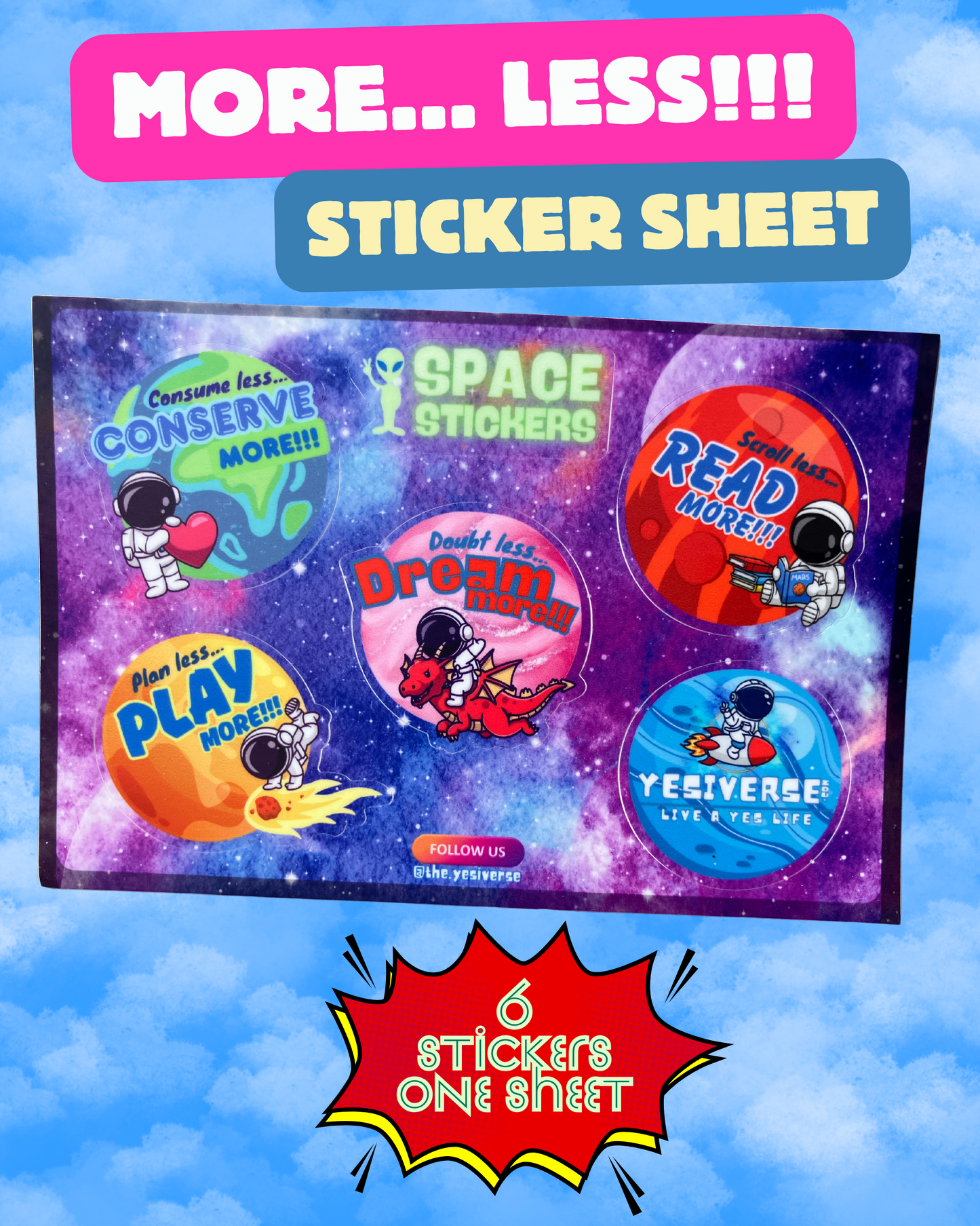 Sticker Sheet Space Stickers